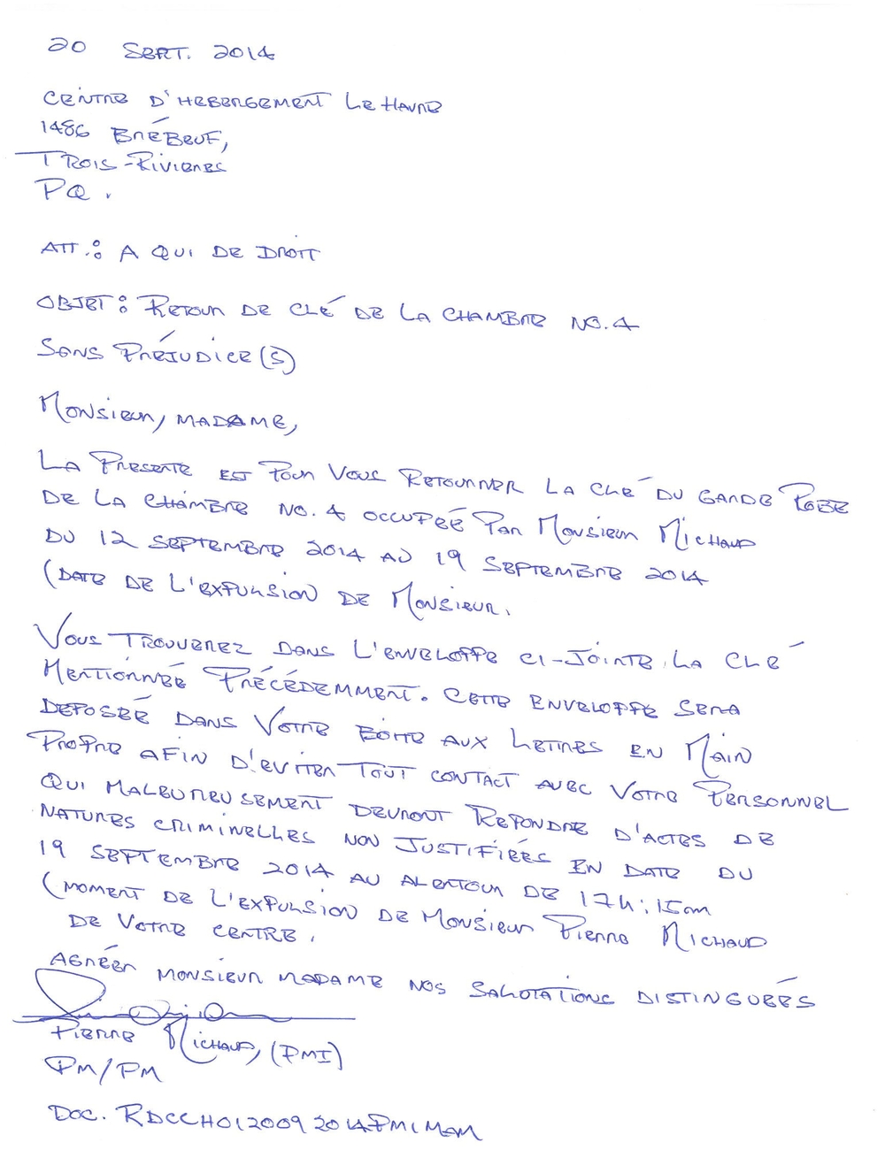 41902 Lettre RDCCH0120092014PMIMAM expulsion MAMS-1