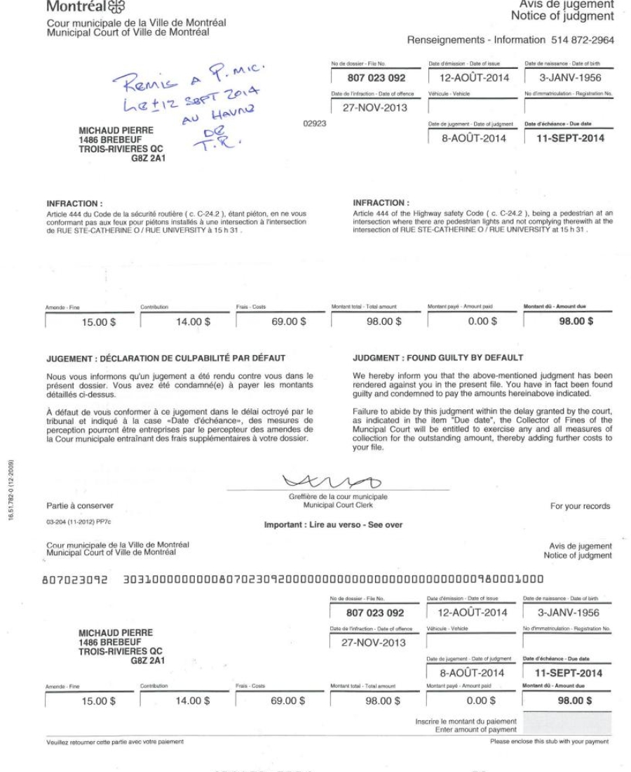 41894 Contavention remis au Havre 2 de 3 S