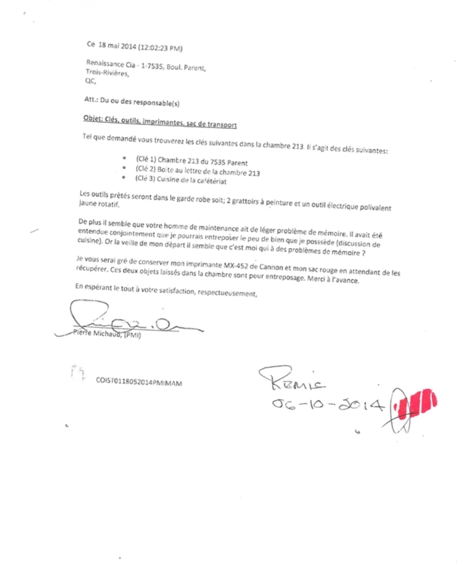 41918 COIST0203102014PMIMAM lettre au 7535 Parent imrimante sac de transport 2 de 2 S