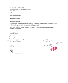 41918 PA0103102014PMIMAM lettre au 7535 Parent porte avant S