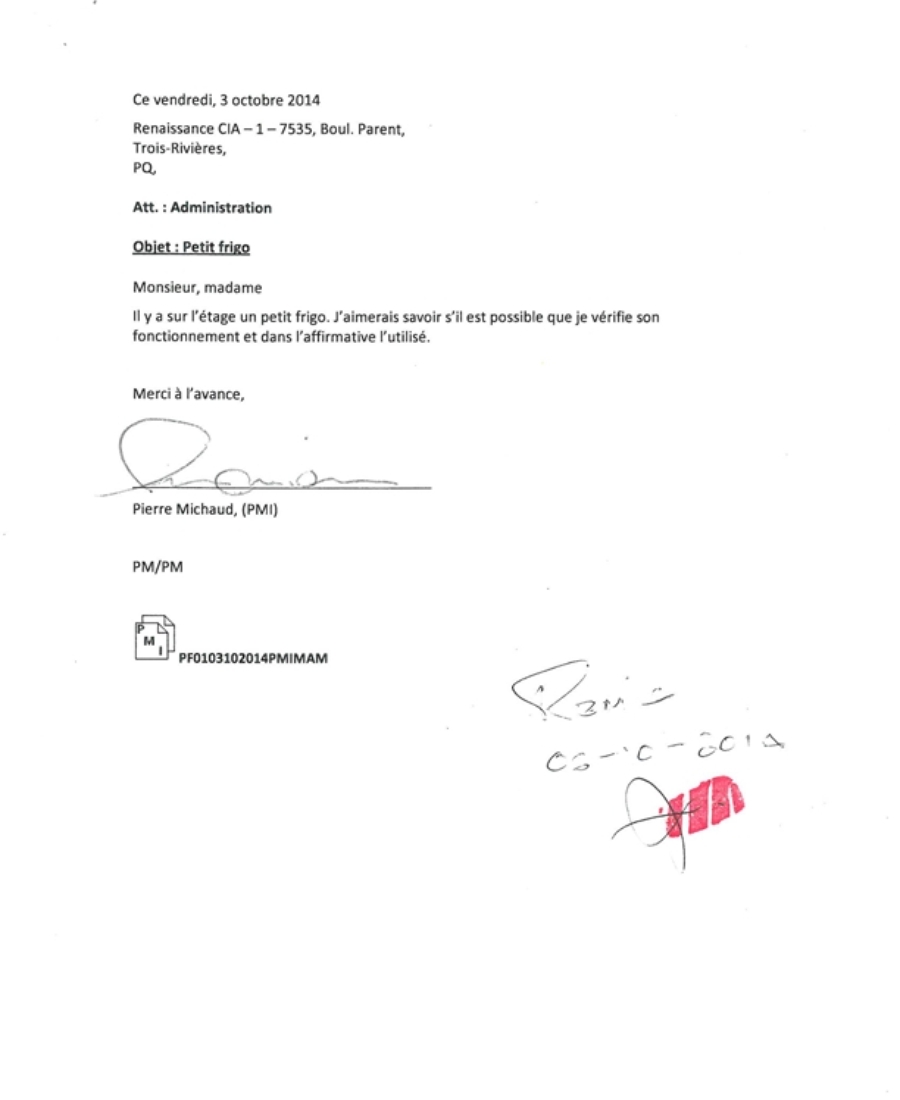 41918 PF0103102014PMIMAM lettre au 7535 Parent petit frigo S