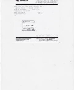 41943 Refus de la BN de me donner Info. du compte S