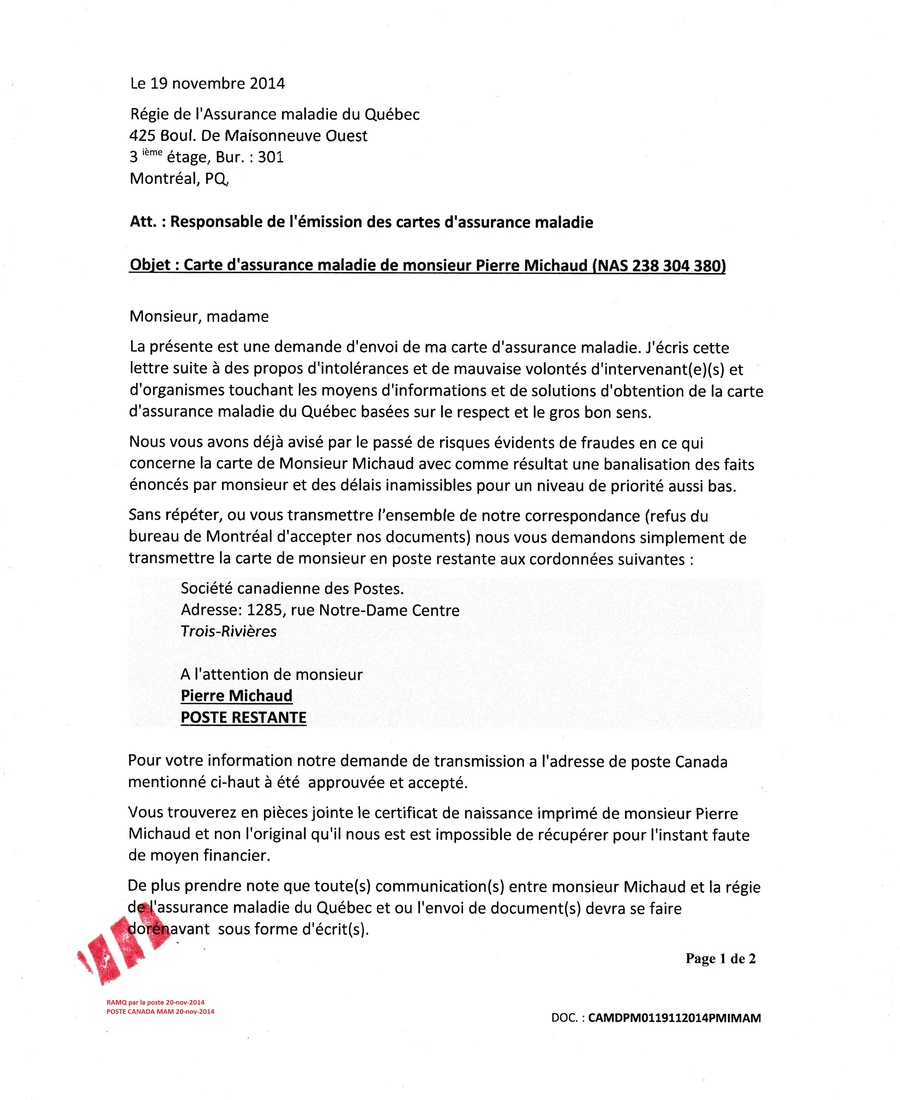 41963 CAMDPM0119112014PMIMAM Lettre RAMQ 1 de 3 S