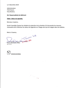 41977 Odeur de cigarette